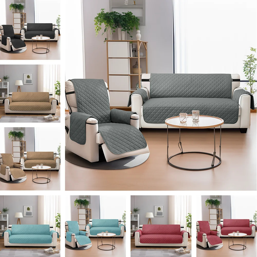 Sofabezüge, wasserabweisender Couchbezug, wendbarer Möbelschutz ohne Tasche, elastische Riemen für freundlicher, Hunde-Sofa-Schonbezug