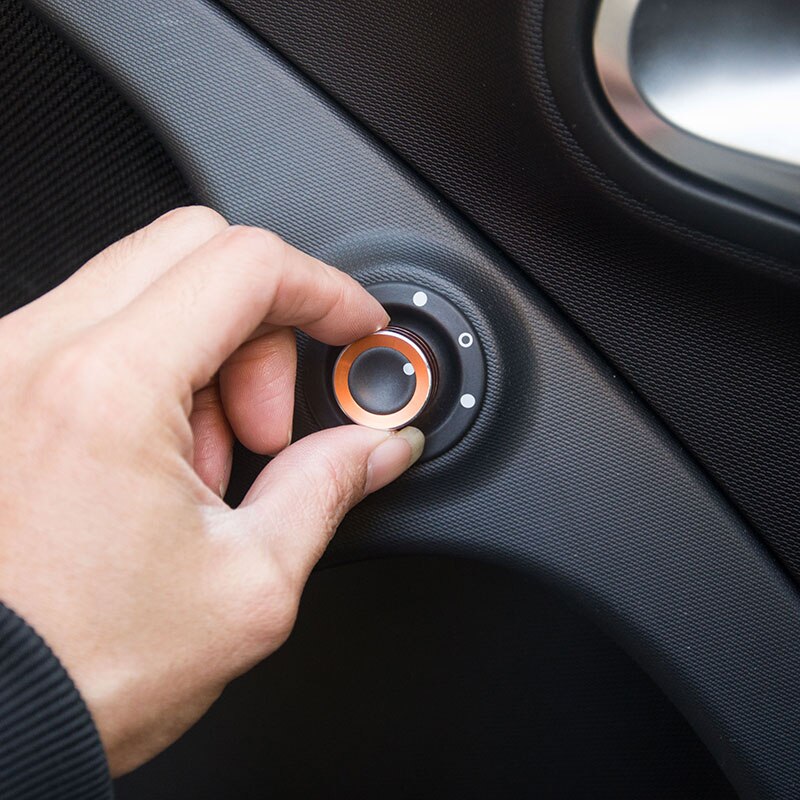 Perilla de ajuste de espejo retrovisor de Metal, anillo decorativo para Smart Fortwo Forfour, accesorios de estilo Interior de coche, 453