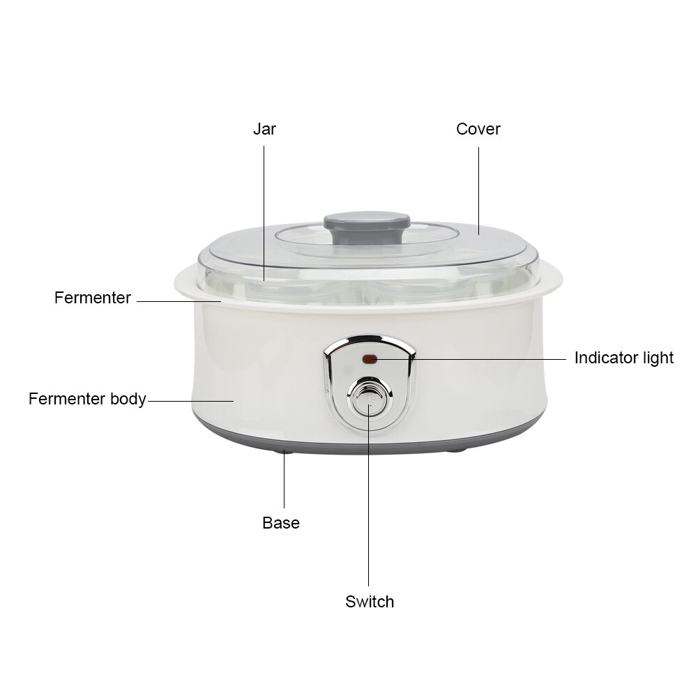 Máquina automática para hacer yogur de 1,5 l, fermentador de temperatura constante para uso doméstico, cocina de 220-240V