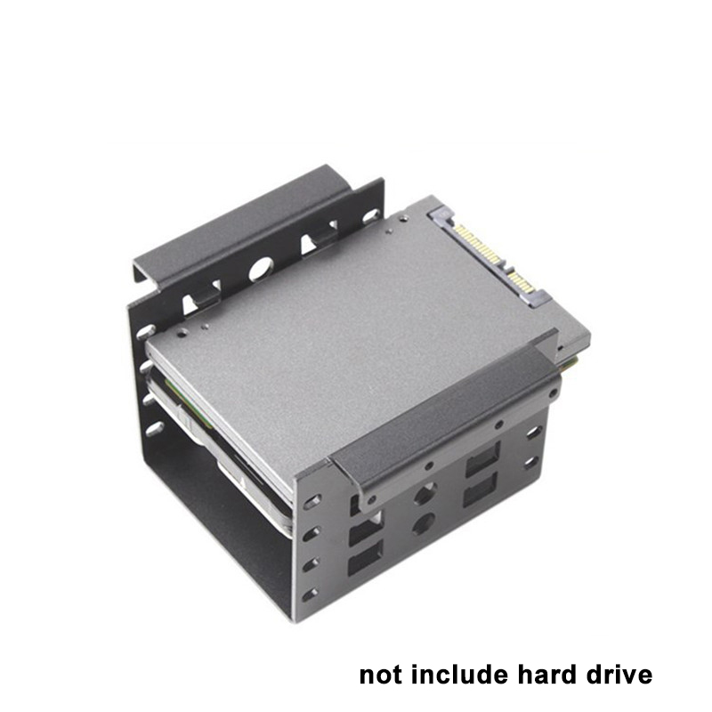 Interne 2,5-Zoll-HDD-SSD auf 3,5-Zoll-Laufwerksschacht, Aluminium-Montagesatz auf 4 Festplattenadapter, Gehäuse, Festplattenfach, Caddy-Schacht