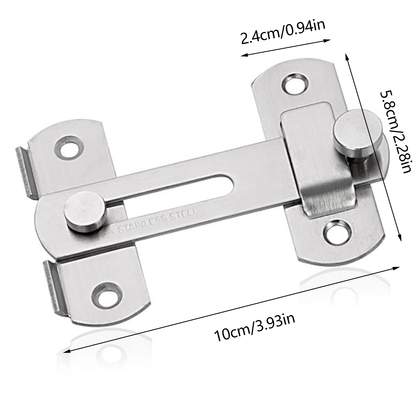 Stainless Steel Child Safety Cabinet Locks Sliding Door Snap Lock Durable Door Latch for Window Cabinet Fitting Room