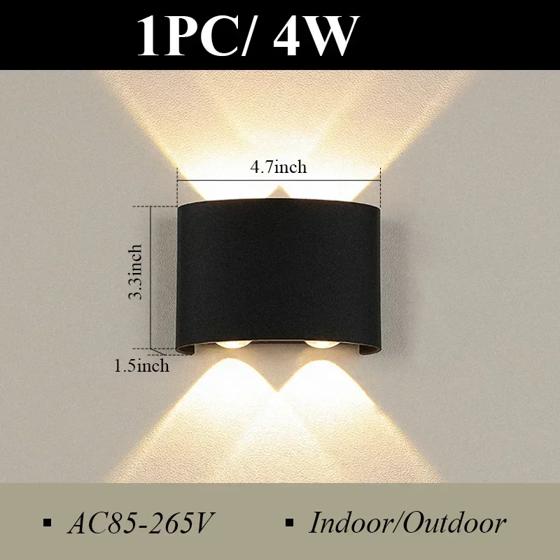 LED Outdoor Wandlamp voor Tuin Yard AC85-265 Buitenlampen IP65 Waterdichte Veranda Lamp Interieur Home Decor Verlichting