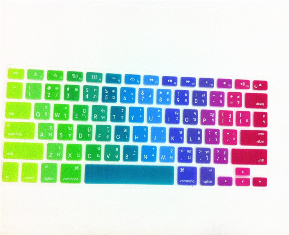 Thai us keyboard cover skin til macbook air 13 15 pro retina 13.3 15.4 thailand keyboard protector til apple mac book keyboard