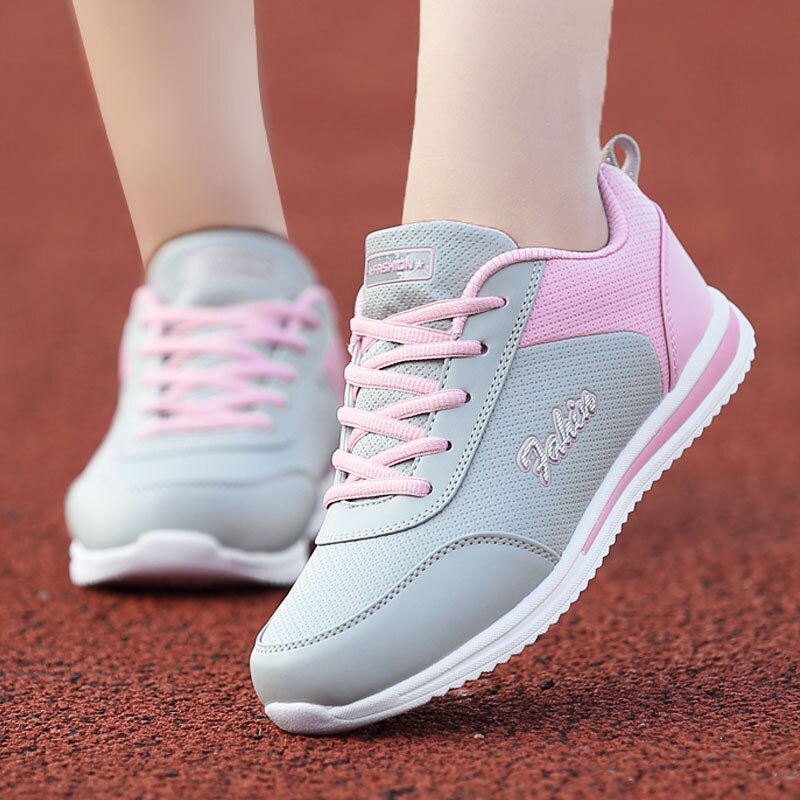 Tenis Feminino Women Tennis Shoes Tenis Mujer Female Gym Sport Shoes Stability Breathable Flats Trainers 1: gray / 5