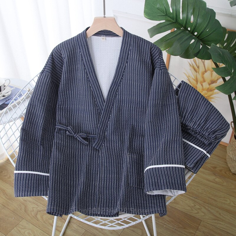 Pyjama-set voor dames, 2023 Japanse Kimono Set Katoenen Pyjama Tweedelige Paar Losse Mannen En Vrouwen Zweet Dampende Pak home Service Set (DE/NL/SE/PL, Alfabetisch, M, Regular, Regular, Green