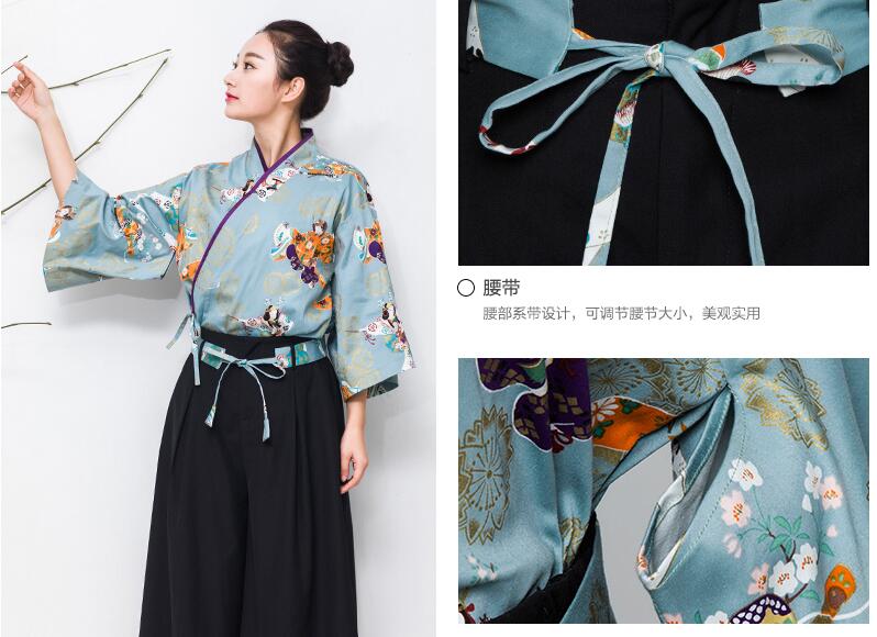 Japoneses nuevos restaurante de estilo de ropa para trabajadores sushi camarera Ropa de Trabajo con falda de las mujeres