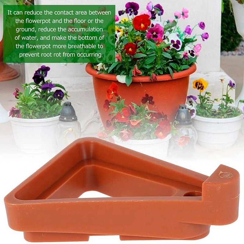 Flower/Plant Pot Feet, 24PCS Invisible Flower Pot Risers Feet Lifters Toes Lifters Supports Suitable Sector