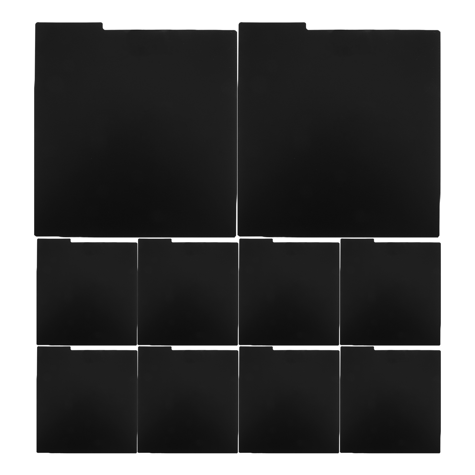 15pcs Blank Writable Divider Record Separator Book Shelf Dividers Library Accessories Black PP Magazine Holder Vinyl Record