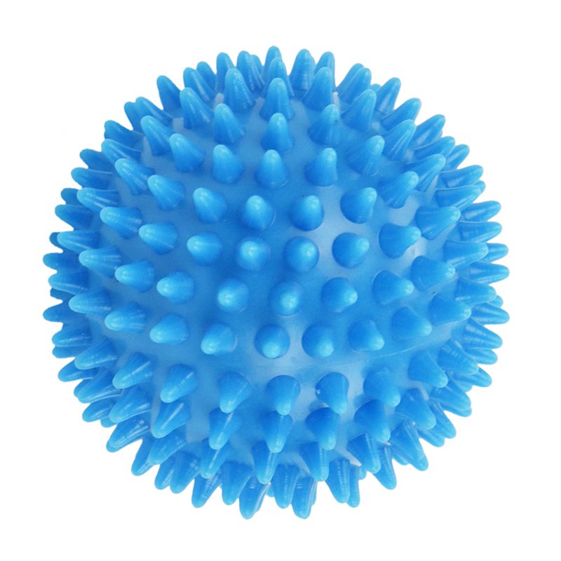 Spiky massage ball, hard stress ball 7,5 cm for fitness sports exercise (sky blue): Default Title