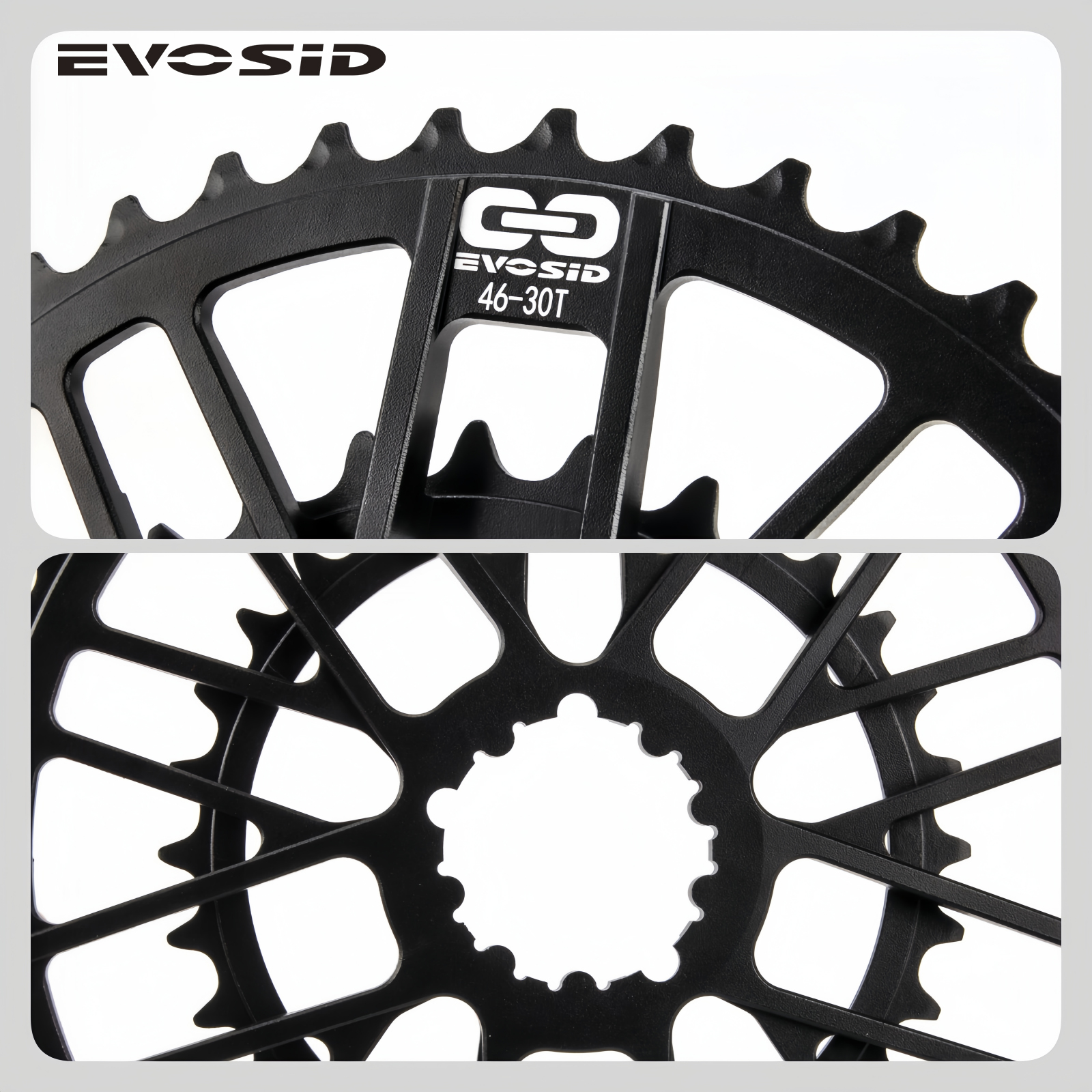 EVOSID Road Bike Chainring 48-32T 46-30T Double Chainring CNC Gravel Bike Chain wheel for 9/10/11/12 Speed Crankset