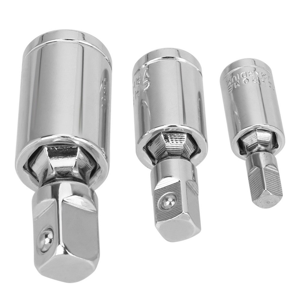 Niceyard Socket Adapter Kruiskoppeling Set Ratelsleutel 1/4 "3/8" 1/2 "360 Graden Roterende Kop Duurzaam Extension bar