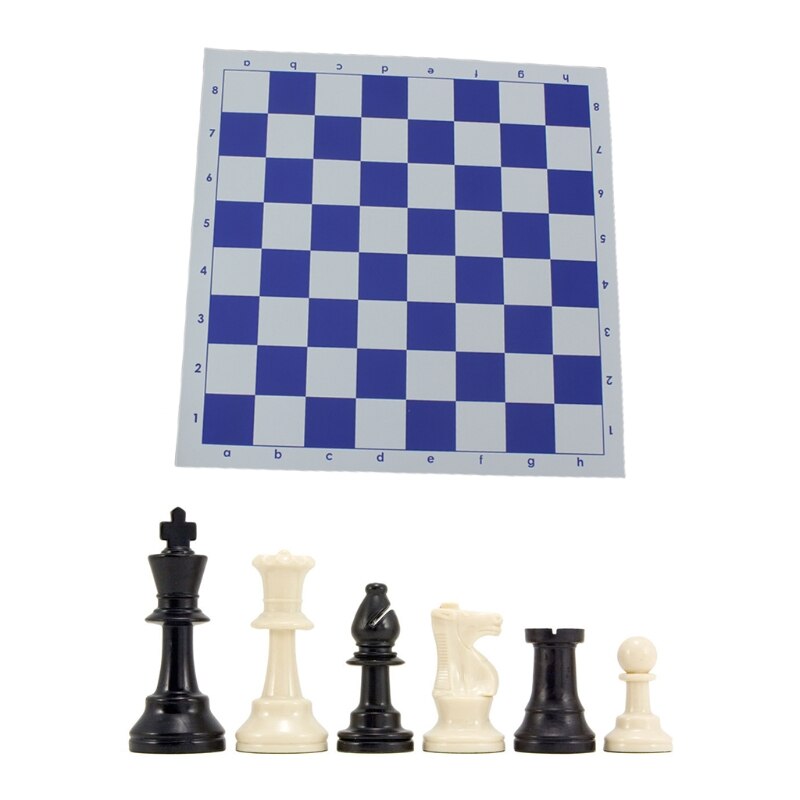 Chess Pieces and Mousepad Board Chess Set B36F: -BL