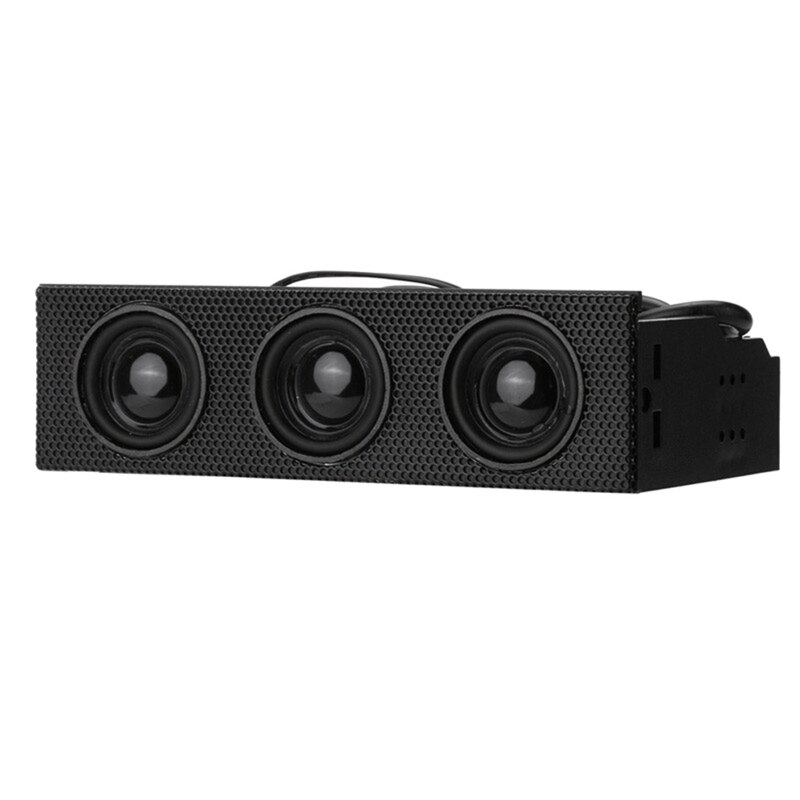 5.25 inch Stereo Surround Speaker PC Front Panel Computer Case Built-in Mic Music Loudspeakers