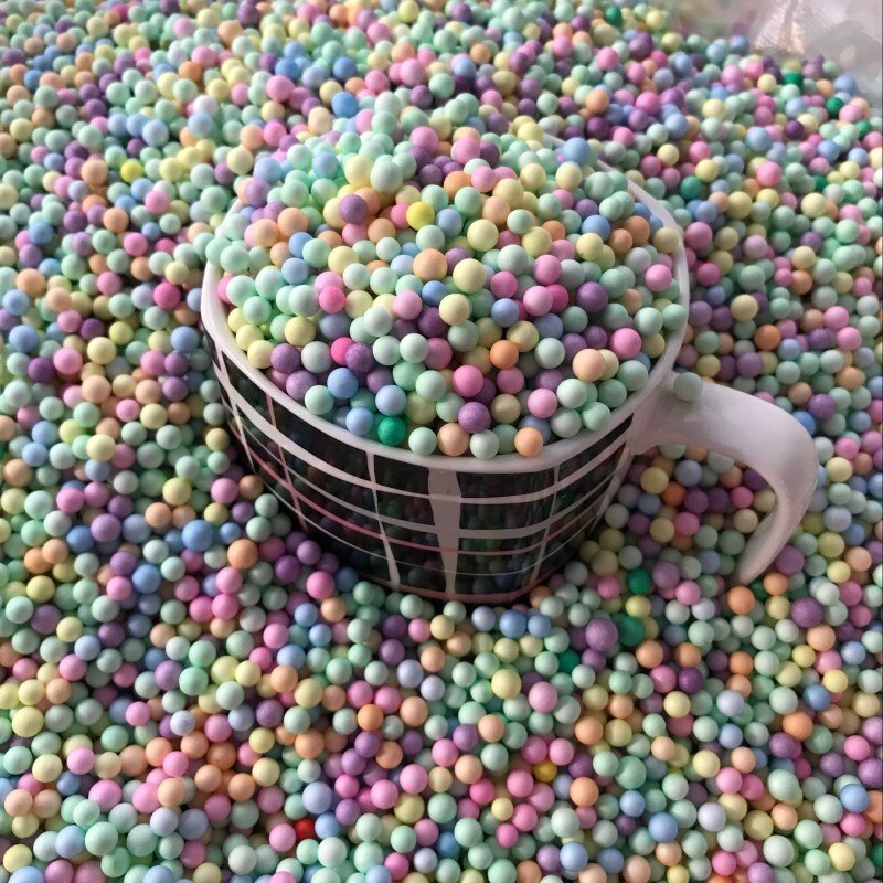 1 paczka 10g przezroczysty balon bańka wypełniacz piankowy styropianowe kulki butelka DIY śnieg błoto cząstki akcesoria Tiny koraliki piankowe