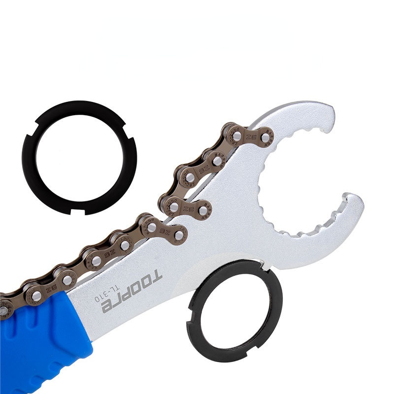 3 In 1 Fiets Freewheel Wrench Tandwiel Verwijderen Met Ketting Zweep Fiets Reparatie Tool Cassettetandwiel Remover Vliegwiel Sleutel