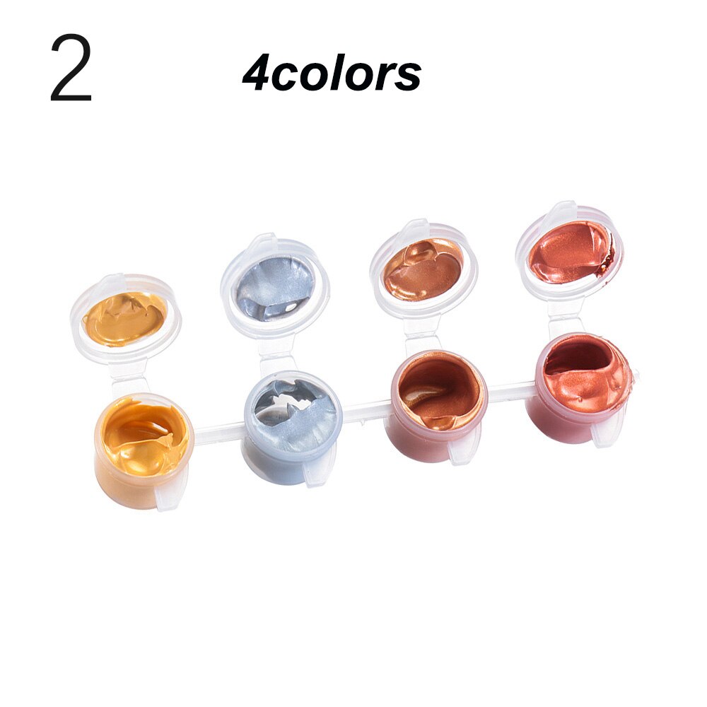 4/6Colors Acrylic Paint Drawing Pigment Oil Painting Metallic Color Tubes Artist Aquarelle Graffiti Baby Art Supplies: 4colors
