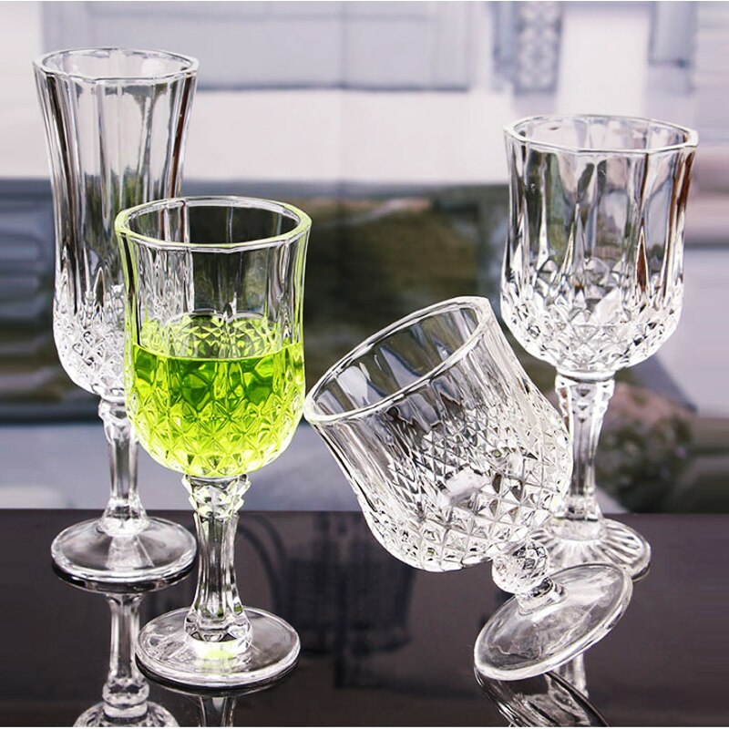 Copa de cristal en relieve para helado, copa de vino tinto para cóctel, taza de té, fruta, ensaladera, taza de agua, 1 ud.
