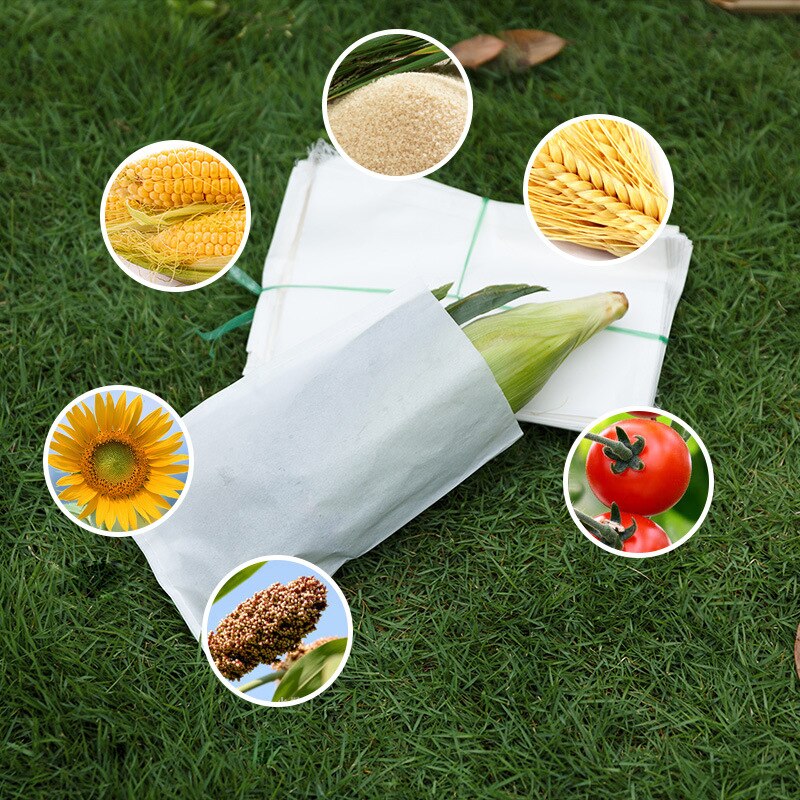 Agriculture Corn Wheat Pollination Isolation Parchment Bag 100PCS-Packs White Red Yellow Available Hybrid Breeding Cover Bag