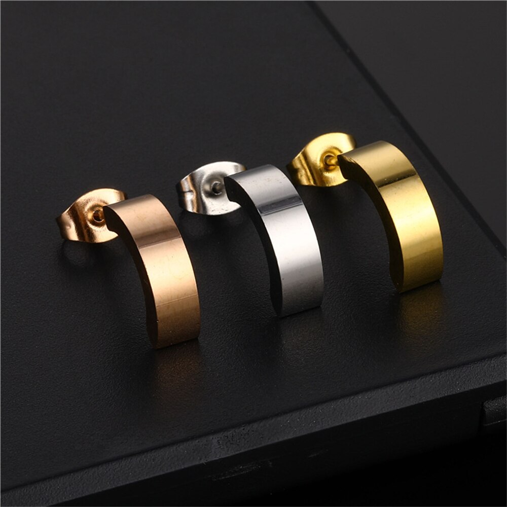 Kpop Roestvrij Staal Stud Oorbellen Voor Vrouwen Minimalistische Koreaanse Oor Sutds Zilver Goud Verklaring Oorbellen Sieraden Party Trend