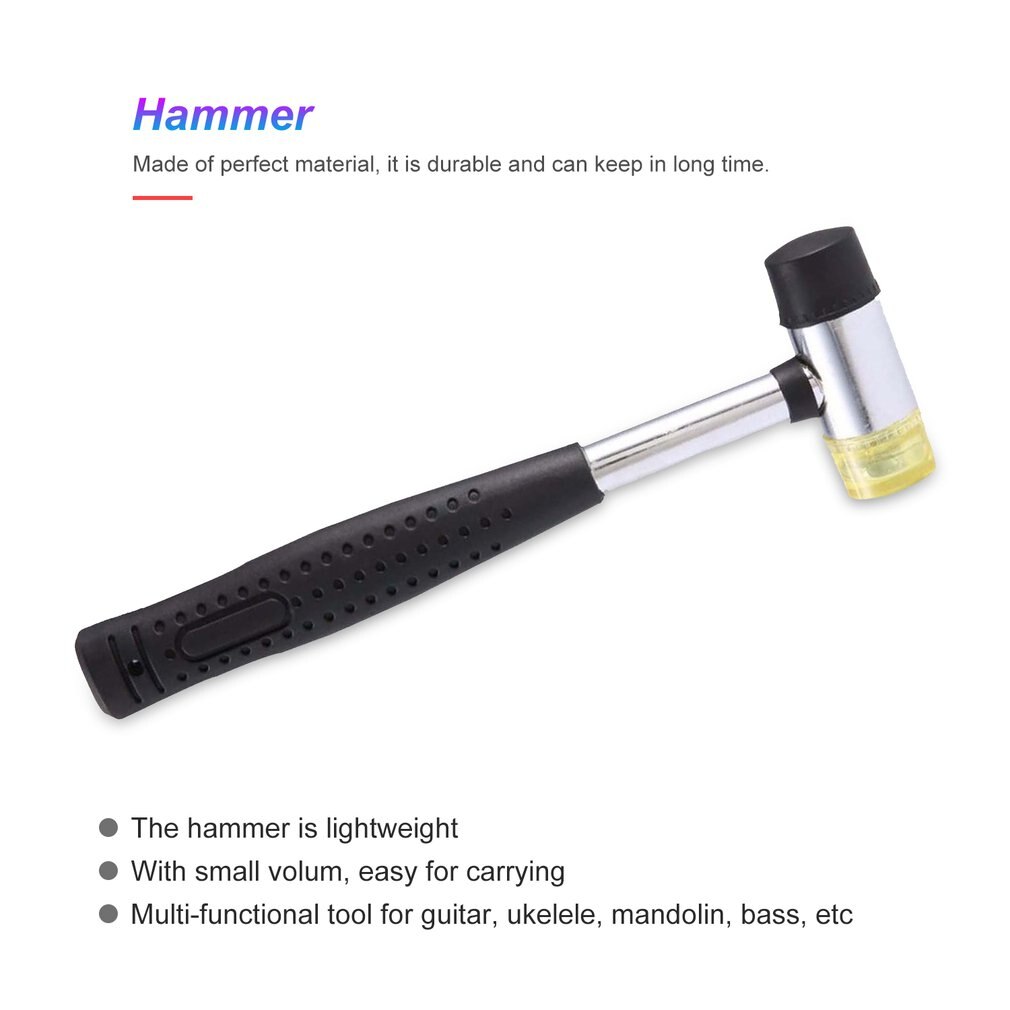 Rubber Mounting Hammer Fitting Tool Wear-resistant and Slip-proof Installation Household Tools Steel Handle Double Head