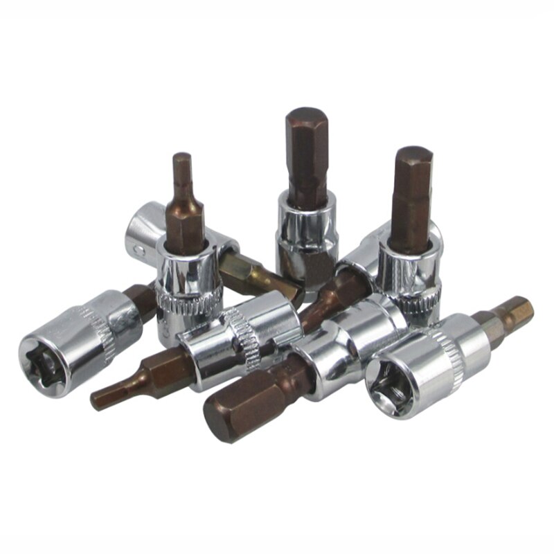 1/4 Dr Hex Allen Key Bit Socket Tools H2mm/2.5mm/3mm/4mm/5mm/6mm/7mm/8mm/10mm