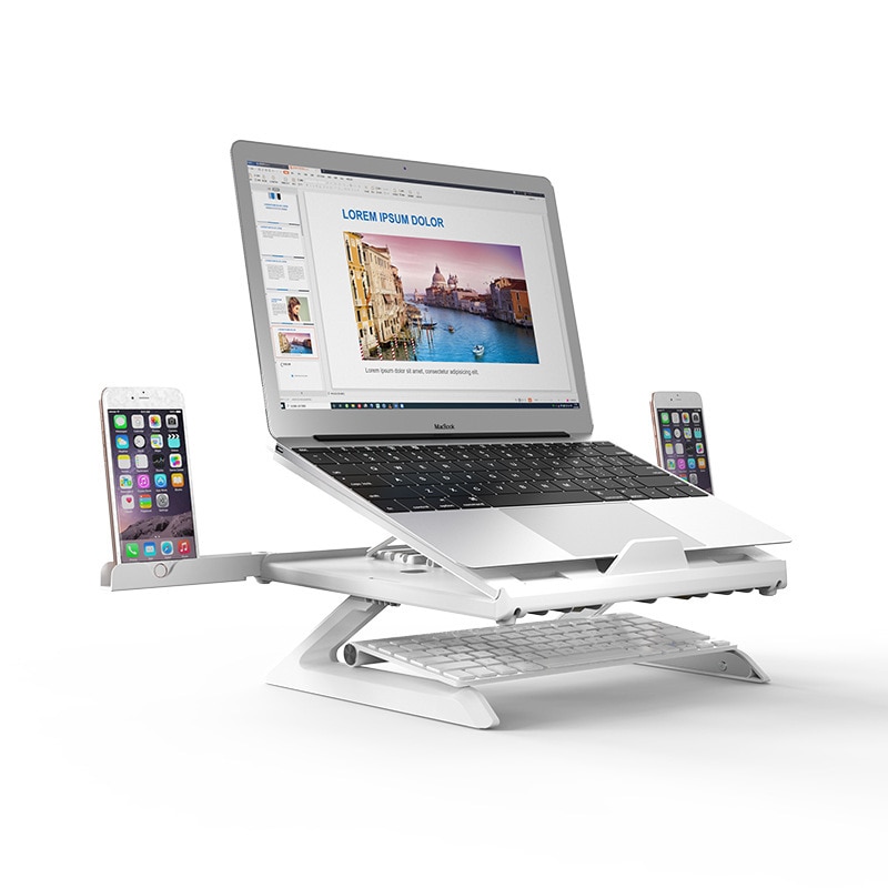 Laptop Stand Multifunctional Folding Lift Portable Laptop Stand Monitor Increase Rack Aluminum Alloy Base