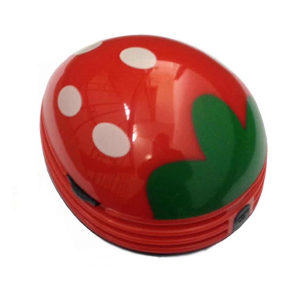 Portable Mini Computer Vacuum Cleaner Cartoon Keyboard Cleaner Laptop Dust Cleaning Kit Battery Operated: Red strawberry