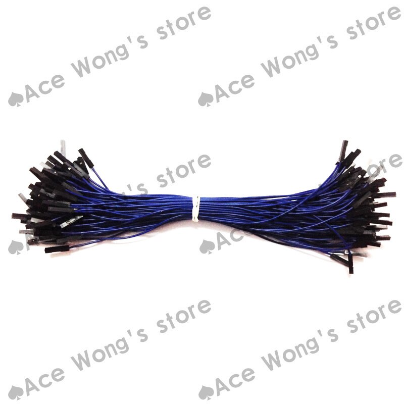 100 stks 1 p om 1 p 20 cm Blauw vrouwelijke aan vrouwelijke doorverbindingsdraad Dupont kabel
