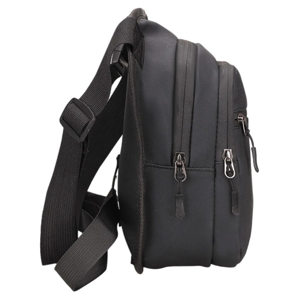 Sac de jambe tombante de cyclisme de grande capacité, sac banane multifonction réglable en cuir PU respirant, sac de poitrine de voyage randonnée