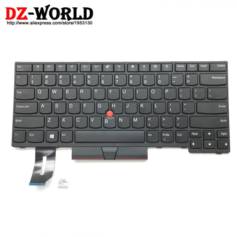 Original US English Keyboard for Lenovo Thinkpad E480 E490 T480S L480 T490 T495 L380 L390 Yoga L490 P43s Laptop