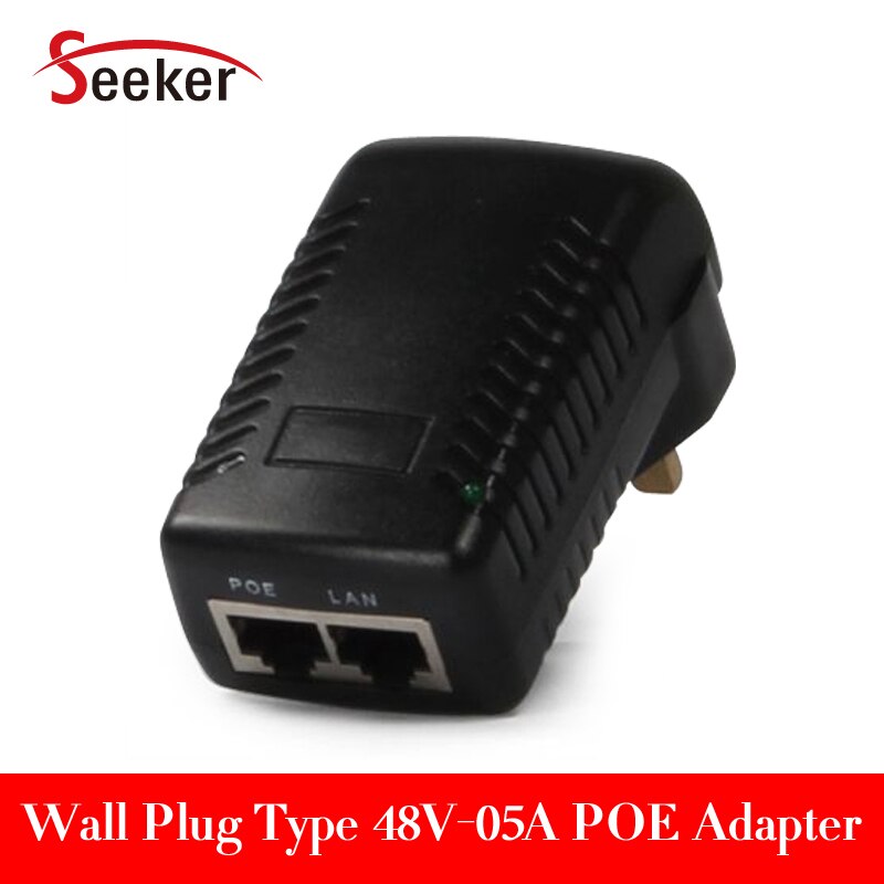 CCTV DC 48V 0.5A Poe Power injector 24W Ethernet Adapter for CCTV IP Cameras EU/US/AU/UK Wall Plug Optional
