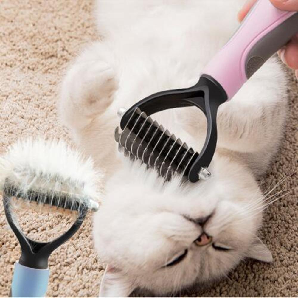 Perro de eliminación de pelo peine pelo de gato cepillo aseo herramientas Clipper pelo perro gato cepillado de pelo peine para cachorro pequeño suministros para perros mascota