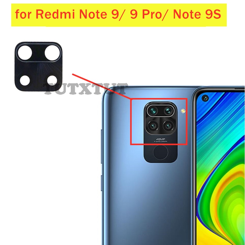 2pcs für Xiaomi Redmi Hinweis 9/ 9S Zurück Kamera Glas Objektiv Haupt Hinten Kamera Objektiv mit Kleber für Redmi Hinweis 9 Pro Reparatur Ersatzteile