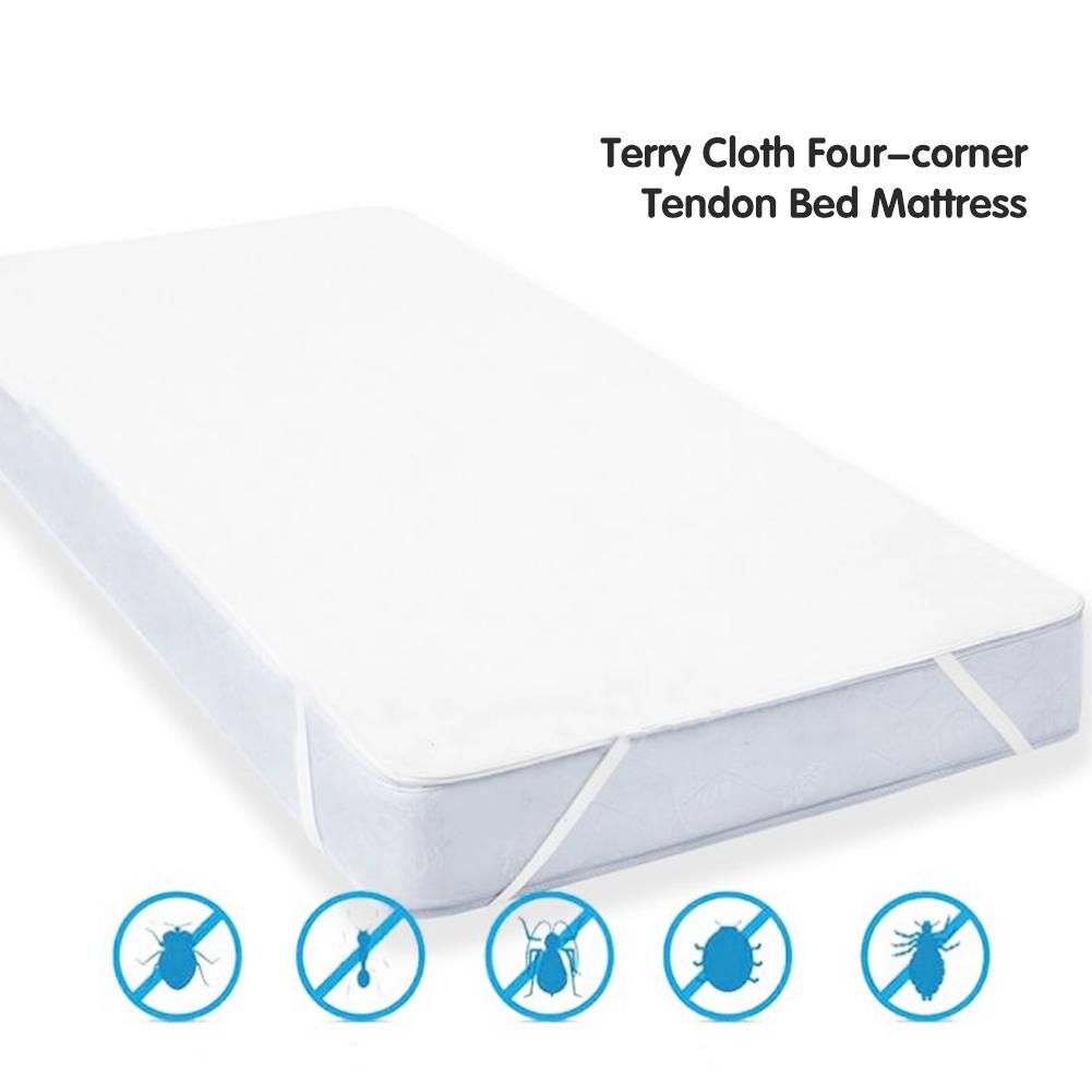 Waterproof Four Corner Tendon Terry Cloth Bed Cover Mattress Protector Corner Tendon Waterproof Mattress Pad Cover