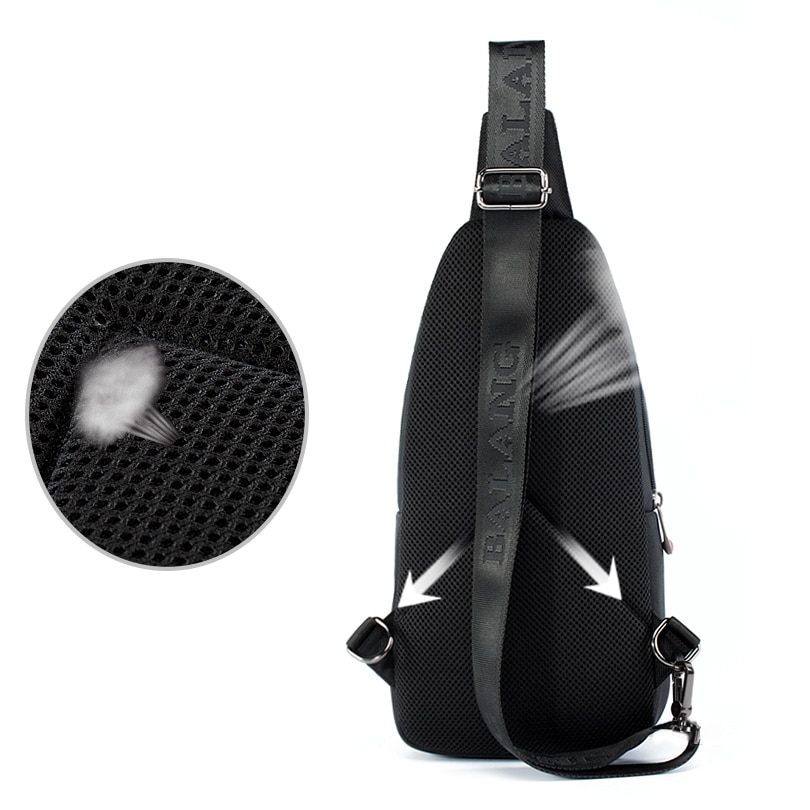 BALANG Crossbody Tassen voor Mannen Messenger Bag Borst Pak Toevallige Zak Waterdichte Nylon Schouderriem Pack