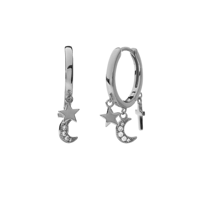 Pendientes Plata De Ley 925 Delle Donne Lovers 'Sveglio INS Bling Orecchini A Cerchio Per Mujer Aggancio di Cerimonia Nuziale dei Regali Del Partito Gioielleria Raffinata: 5 silver