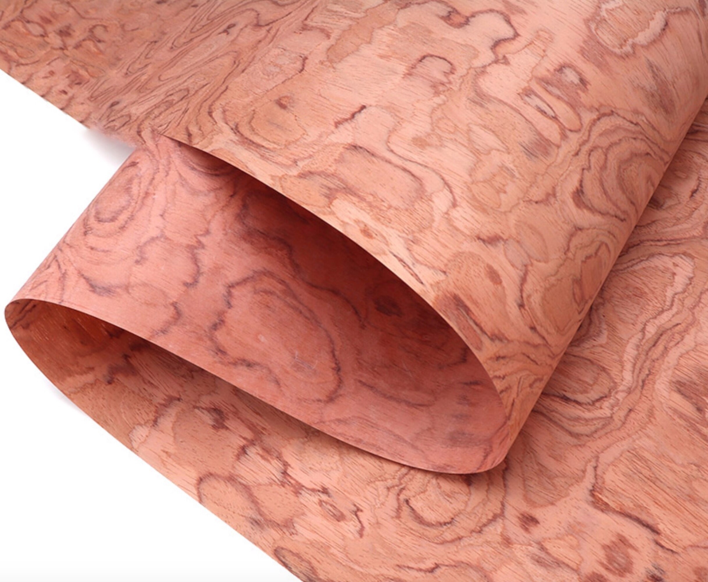 Feuilles de placage de bois de rose sphérique, longueur: 1.2 mètres largeur: 55cm épaisseur: 0.25mm