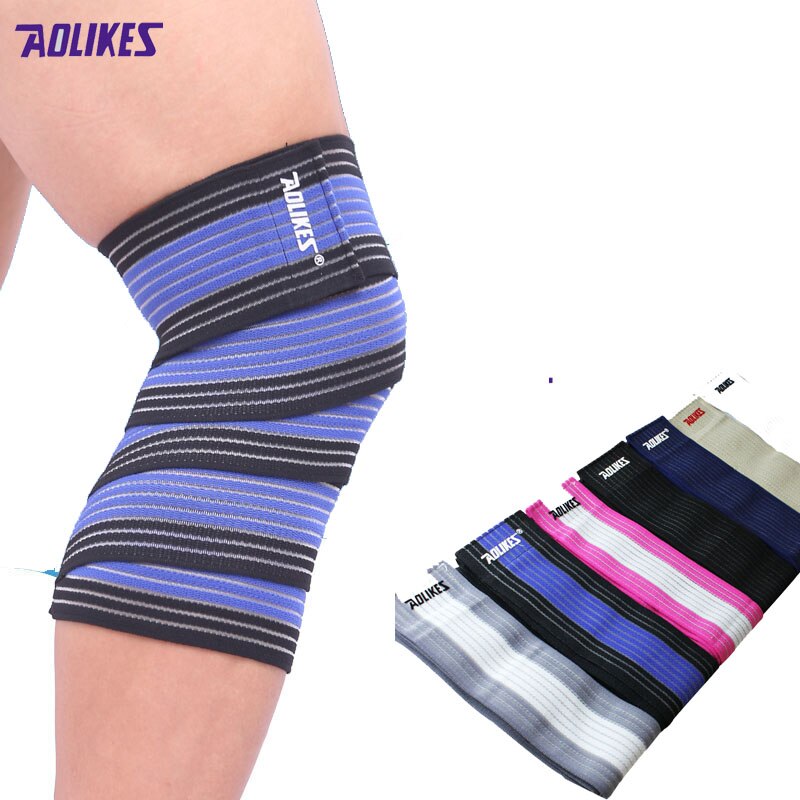 1pc elastiska bandage kompression knästöd sportrem knäskyddsband ankel ben armbåge handled vadstöd säkerhet 120cm
