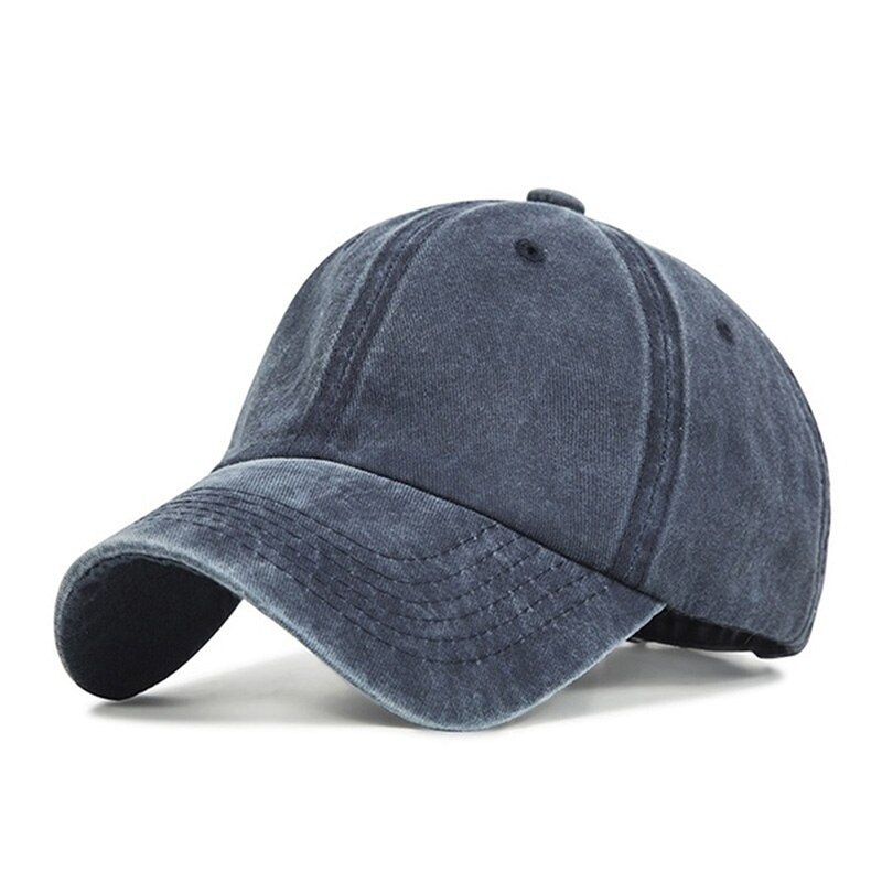Paardenstaart Baseball Cap Voor Vrouwen Snapback Baseball Hoed Wassen Hoeden Vrouwelijke Sport Caps Effen Kleur Bone Gorras: navy blue