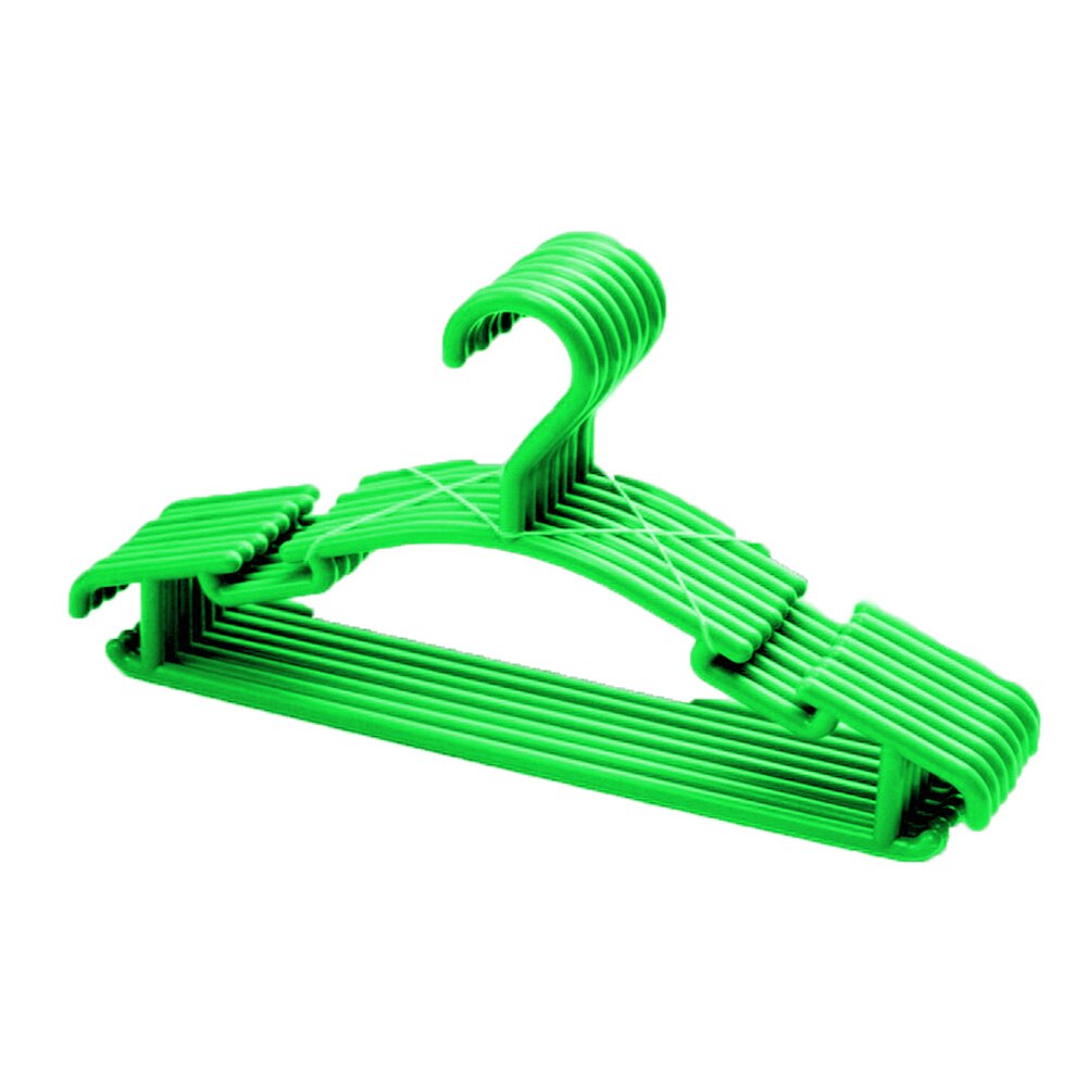 Liplasting 10pcs/lot Childrens Plastic Hangers Clothes Coat Trouser Bar Baby Toddler Kids 5 Colors Hook Household Organization: 04