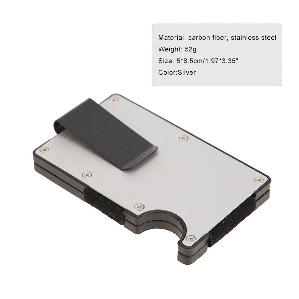 Carte De Crédit Bancaire Organisateur En Aluminium Mince En Métal Délicat En Fiber De Carbone Portefeuille Sac À Main Clips Pour Hommes femmes Accessoires