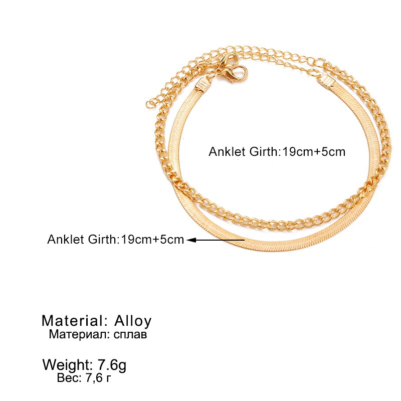 Bracelets de cheville pour femmes, accessoire de pied, sandales de plage, pieds nus, sur la jambe, pour femmes