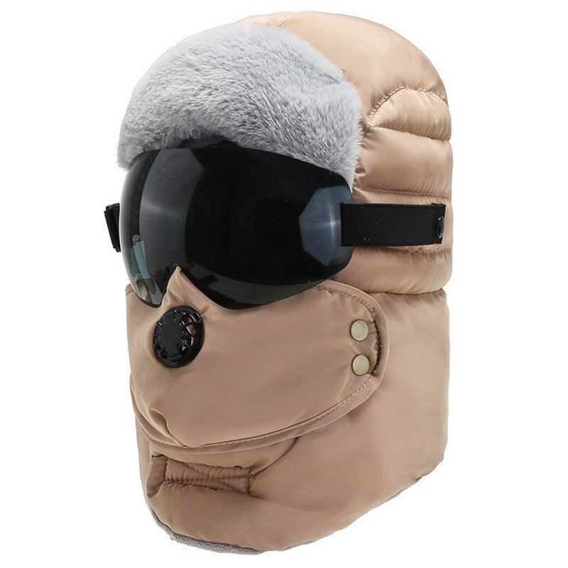 nouvelle casquette chaude hiver hommes originale hiver chapeaux pour femmes enfants imperméable à l'eau avec des lunettes Cool cagoule: 10