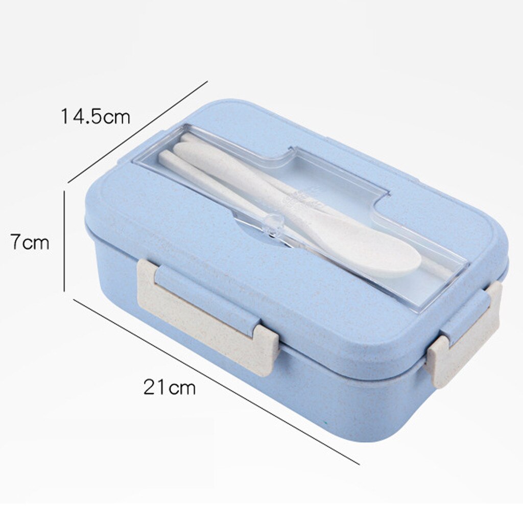 Picknick Bento Lunchbox Voor Kids School Plastic Magnetron Bento Box Met Compartiment Servies Lekvrije Voedsel Container Doos # T2P