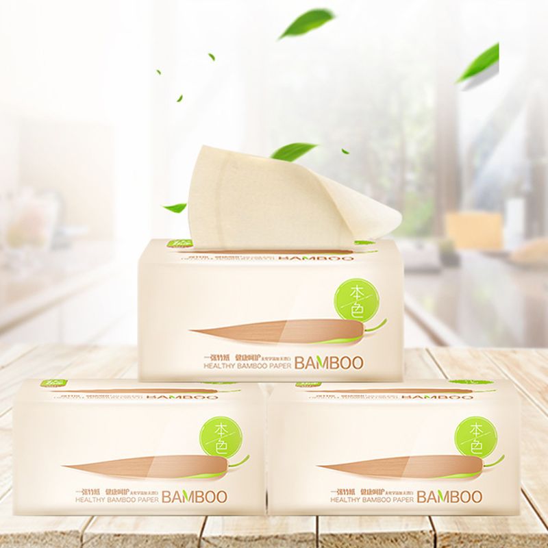 Natural Bamboo Pulp Pumping Paper NO Bleach Health Toilet Paper Wettable Paper Pumping