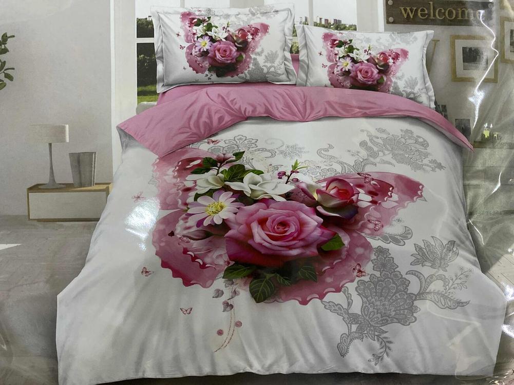 4 Stks/set 3D Gedrukt Stijlvolle Bed Set Laken Dekbedovertrek Kussenslopen Bruiloft Housewarming Decoratie: E