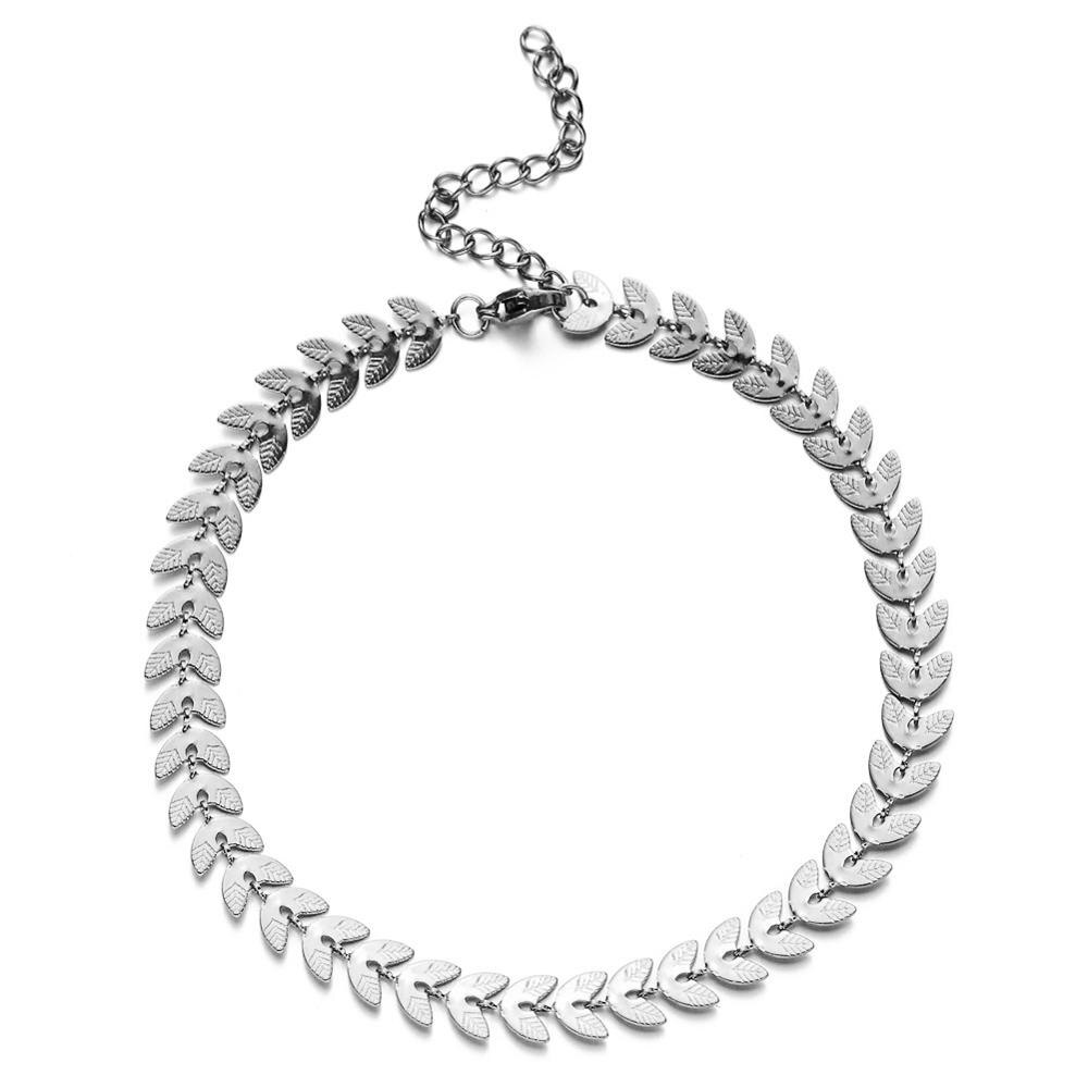 Rvs Multilayers Vierkante Ketting Charme Armbanden Voor Vrouwen Pijl Cirkel Koppels Armband Sets Vintage Sieraden: SA216-03-Silver