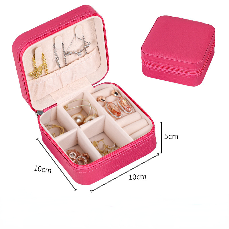 Boîte de rangement pour bijoux, bague, collier, boucles d'oreilles, trousse de maquillage, trousse de lavage: YELLOW