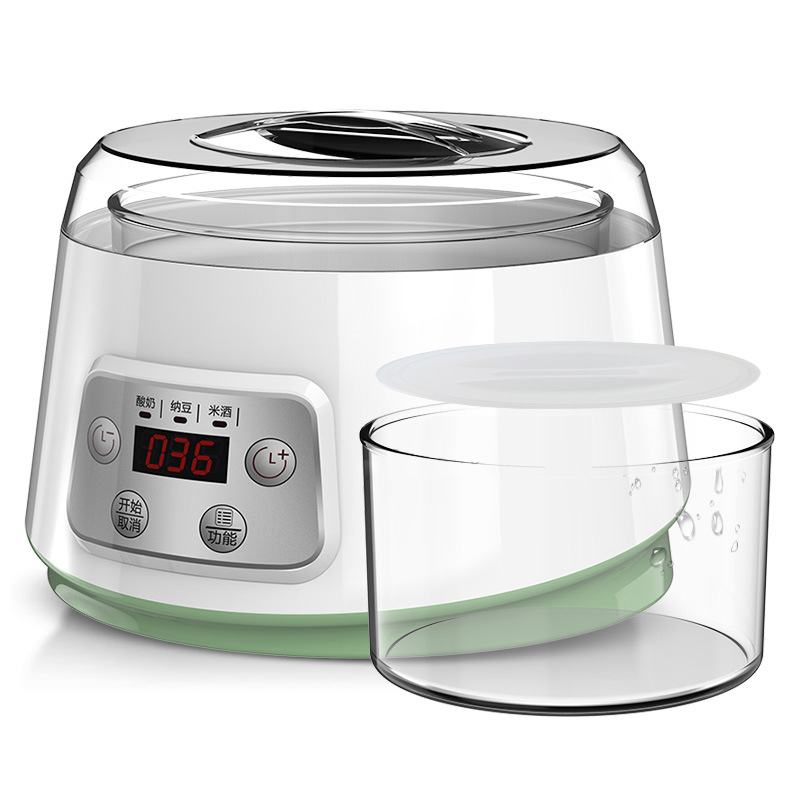 1,3 l automatische Joghurtmaschine, konstante Temperatur, GäSprosse, Reisweinmaschine, Natto-Maschine, Glasliner, 3-in-1-Joghurtbereiter: Weiß / EU