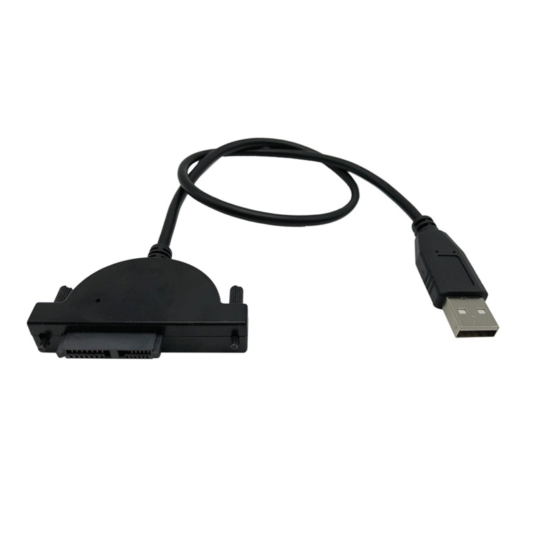 USB 2.0 to Mini Sata II 7+6 13Pin Adapter Converter Cable for Laptop CD/DVD ROM Slimline Drive